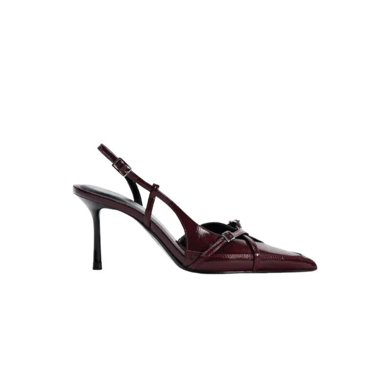 Marvella Strappy Buckle Pointed Slingback Heels