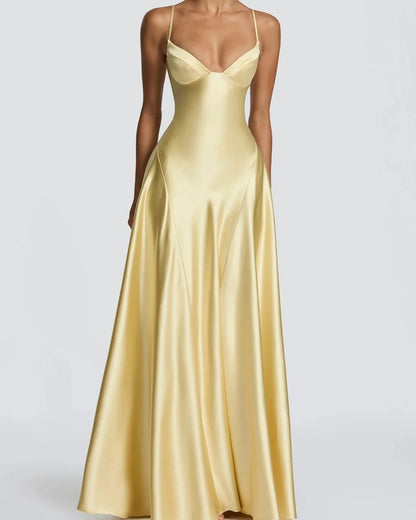 Alira Satin Bustier Maxi Dress