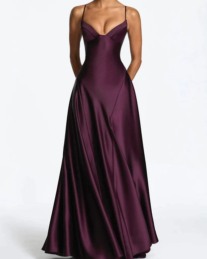Alira Satin Bustier Maxi Dress
