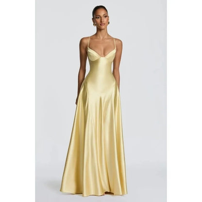 Alira Satin Bustier Maxi Dress