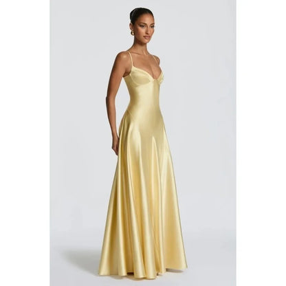 Alira Satin Bustier Maxi Dress
