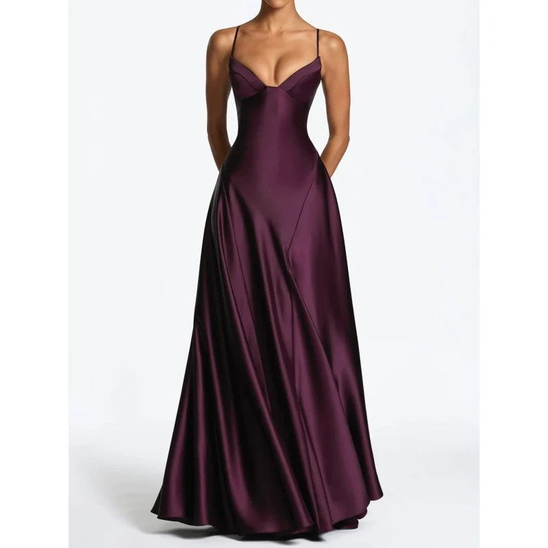 Alira Satin Bustier Maxi Dress