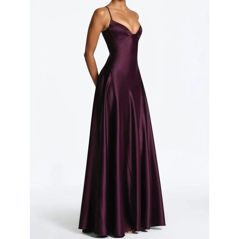 Alira Satin Bustier Maxi Dress