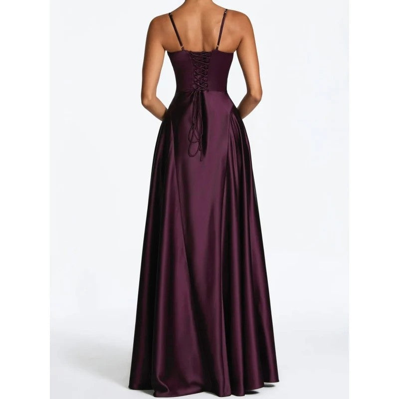 Alira Satin Bustier Maxi Dress