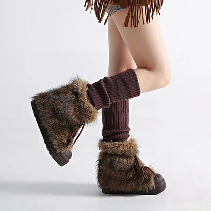 Arvella Faux Fur Lace-Up Winter Boots