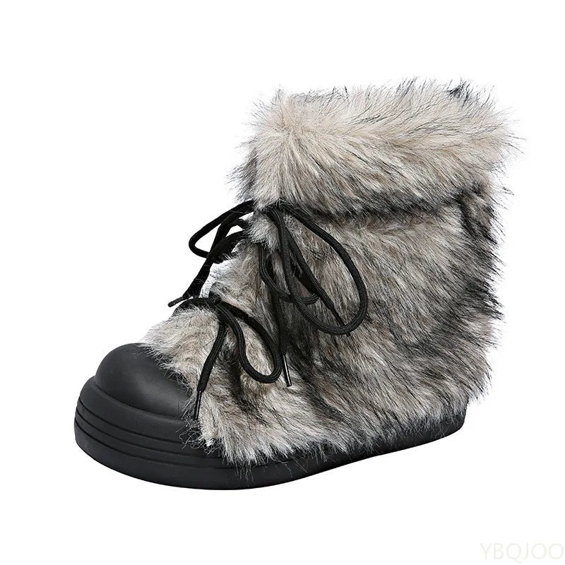 Arvella Faux Fur Lace-Up Winter Boots