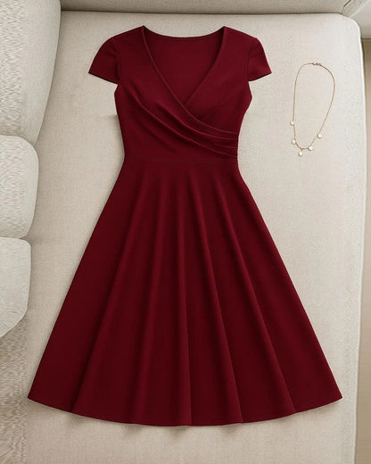 Avianne Wrap Bodice Midi Dress