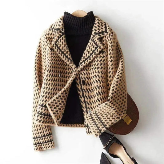 Avinon Cropped Textured Wool Jacket