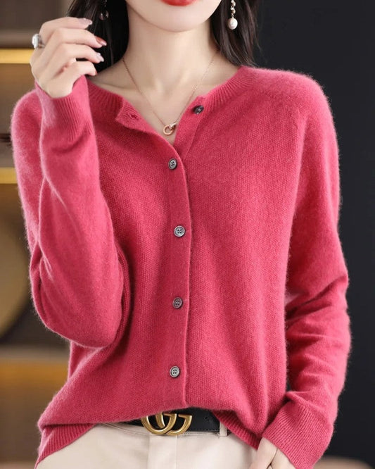 Avoria Relaxed Knit Button-Up Cardigan