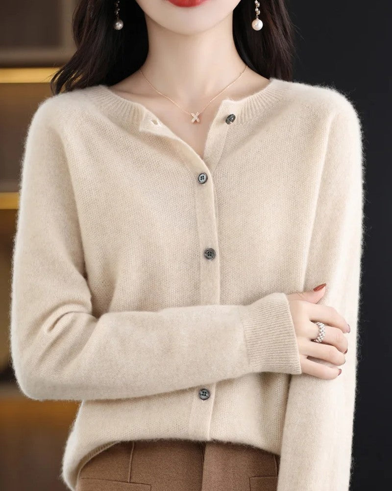 Avoria Relaxed Knit Button-Up Cardigan