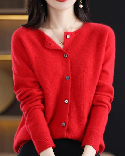 Avoria Relaxed Knit Button-Up Cardigan