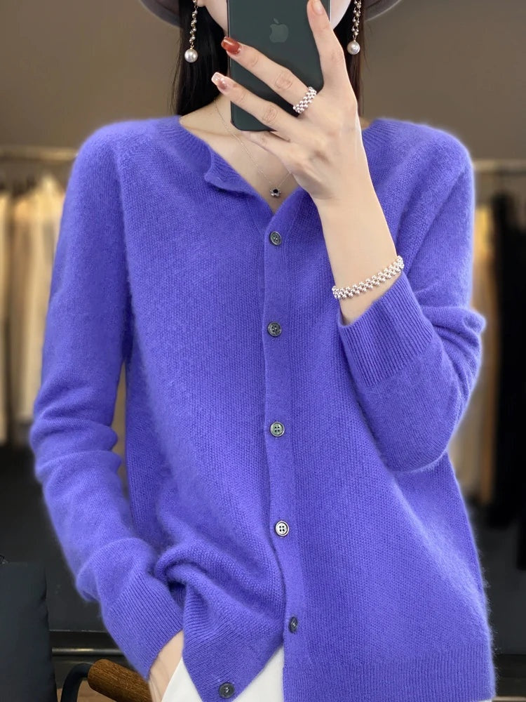 Avoria Relaxed Knit Button-Up Cardigan