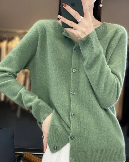 Avoria Relaxed Knit Button-Up Cardigan