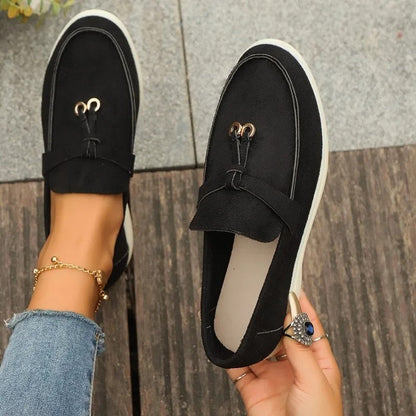 Calvini Relaxed Suede Loafer Flats