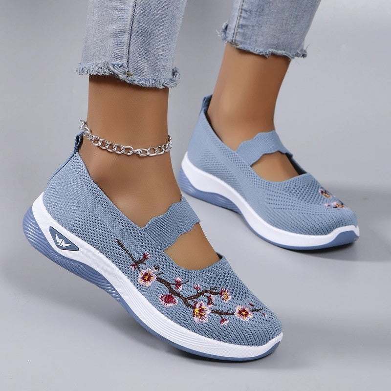 Elira Embroidered Knit Comfort Sneakers
