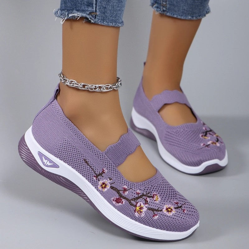 Elira Embroidered Knit Comfort Sneakers