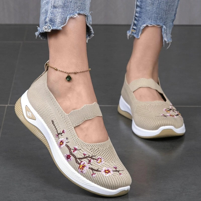 Elira Embroidered Knit Comfort Sneakers