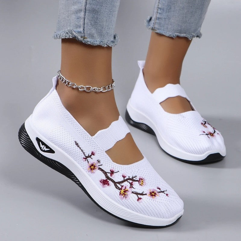 Elira Embroidered Knit Comfort Sneakers