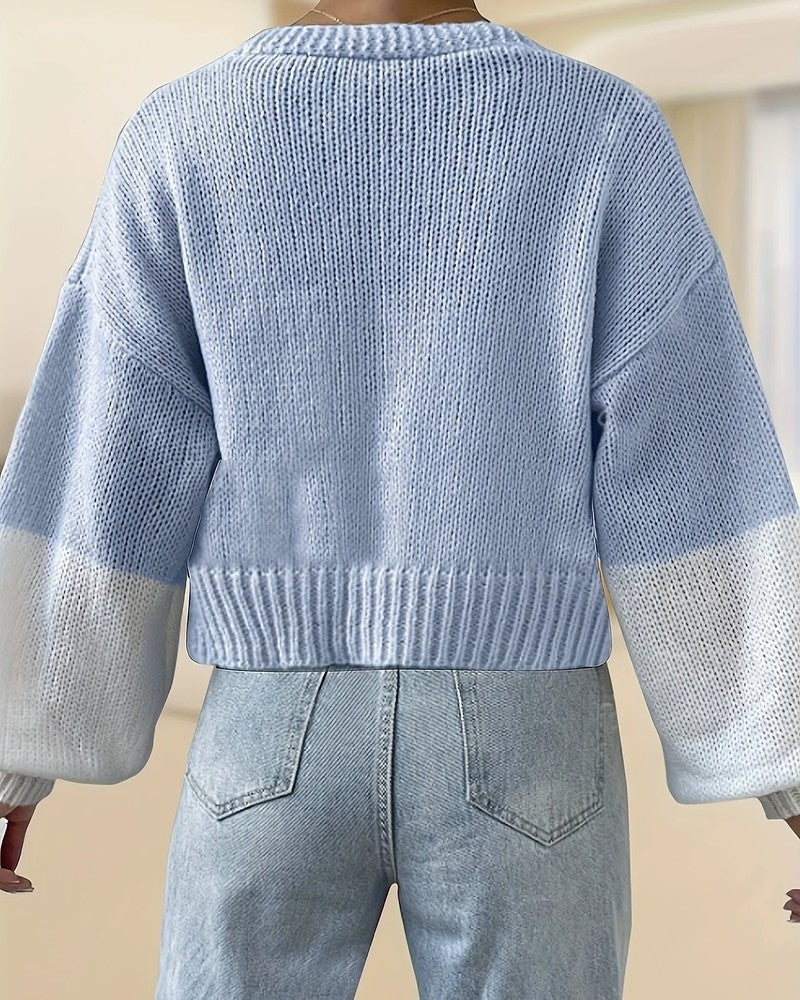 Elisandre Crochet Flower Knit Cardigan
