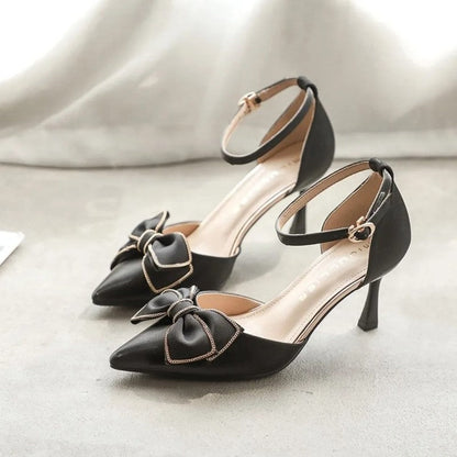 Elowen Bow Ankle Strap Pumps