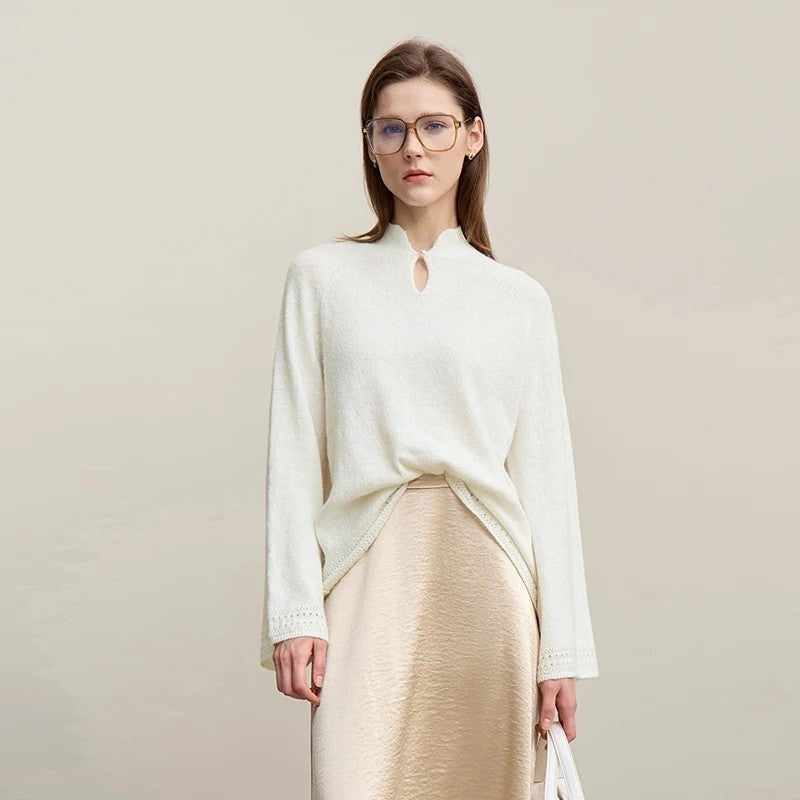 Elvica Relaxed Keyhole Knit Sweater