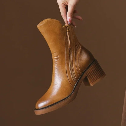 Lunari Block Heel Ankle Boot