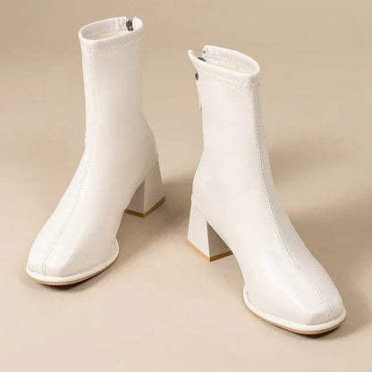 Lunari Block Heel Ankle Boots