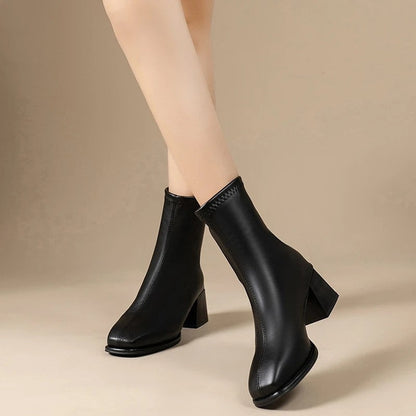 Lunari Block Heel Ankle Boots