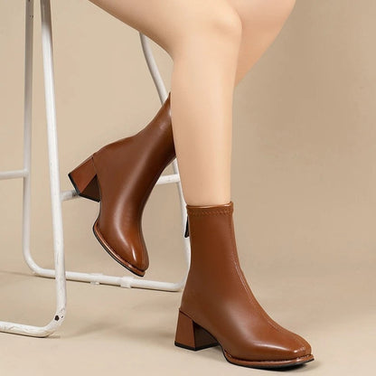 Lunari Block Heel Ankle Boots