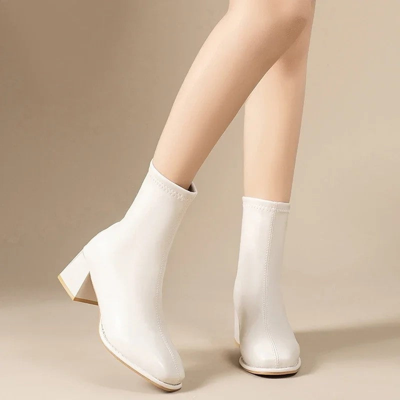 Lunari Block Heel Ankle Boots