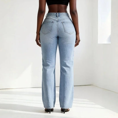 Lunari Grommet Wide-Leg Denim Jeans