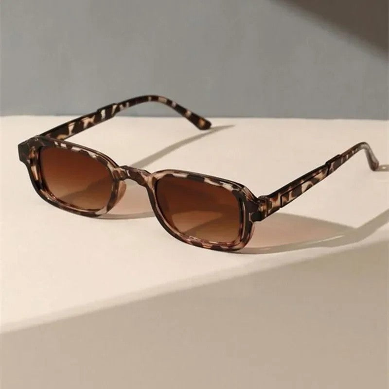 Lunari Rectangular Bold Frame Sunglasses