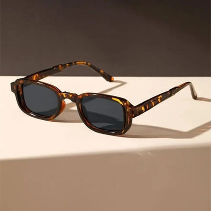 Lunari Rectangular Bold Frame Sunglasses