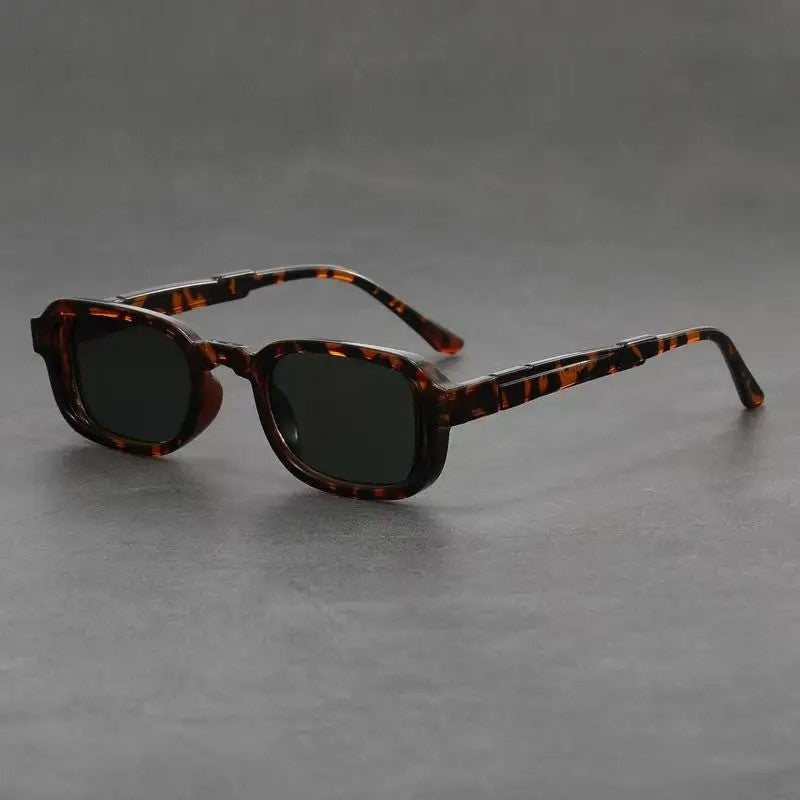 Lunari Rectangular Bold Frame Sunglasses