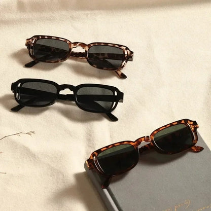 Lunari Rectangular Bold Frame Sunglasses