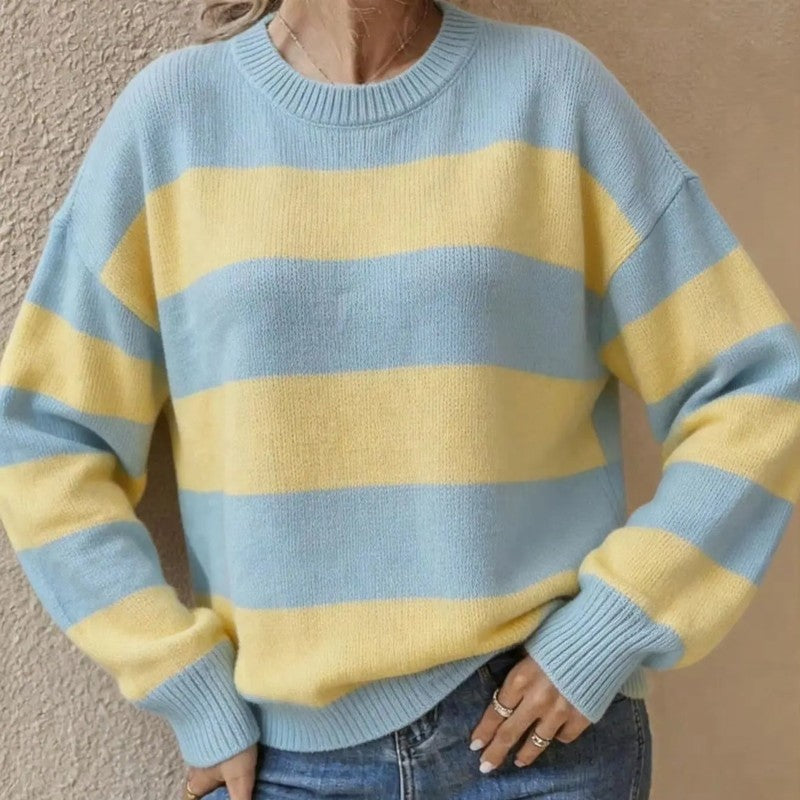 Lunari Relaxed Stripe Knit Sweater