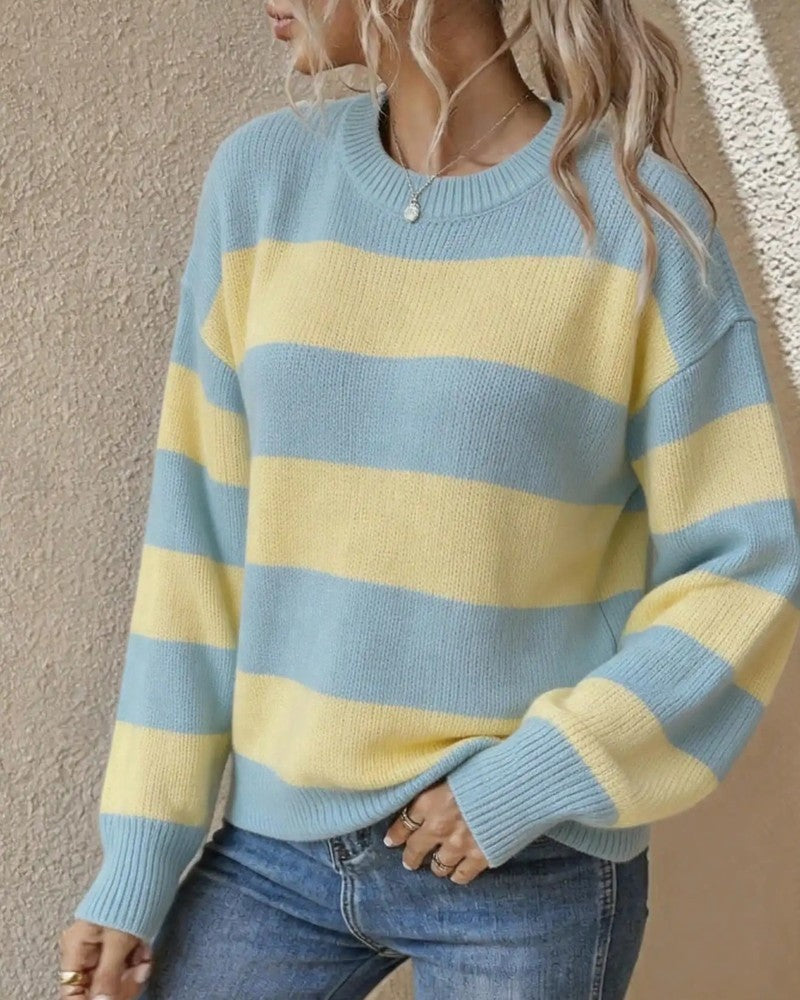 Lunari Relaxed Stripe Knit Sweater
