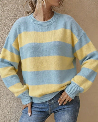 Lunari Relaxed Stripe Knit Sweater
