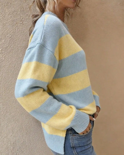 Lunari Relaxed Stripe Knit Sweater