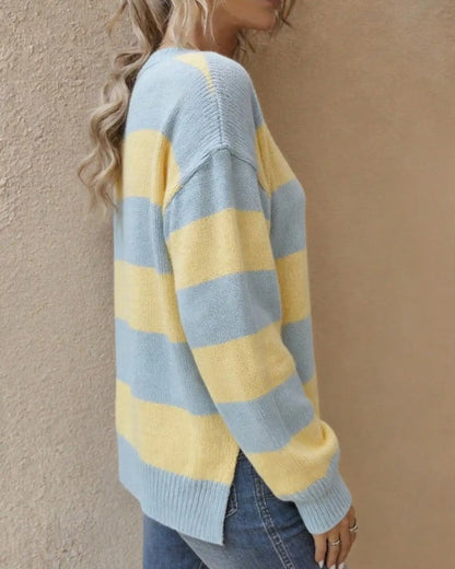 Lunari Relaxed Stripe Knit Sweater