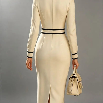 Lunetta Contrast Trim Midi Dress