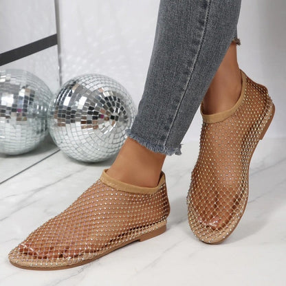 Luniva Mesh Crystal Embellished Sandals
