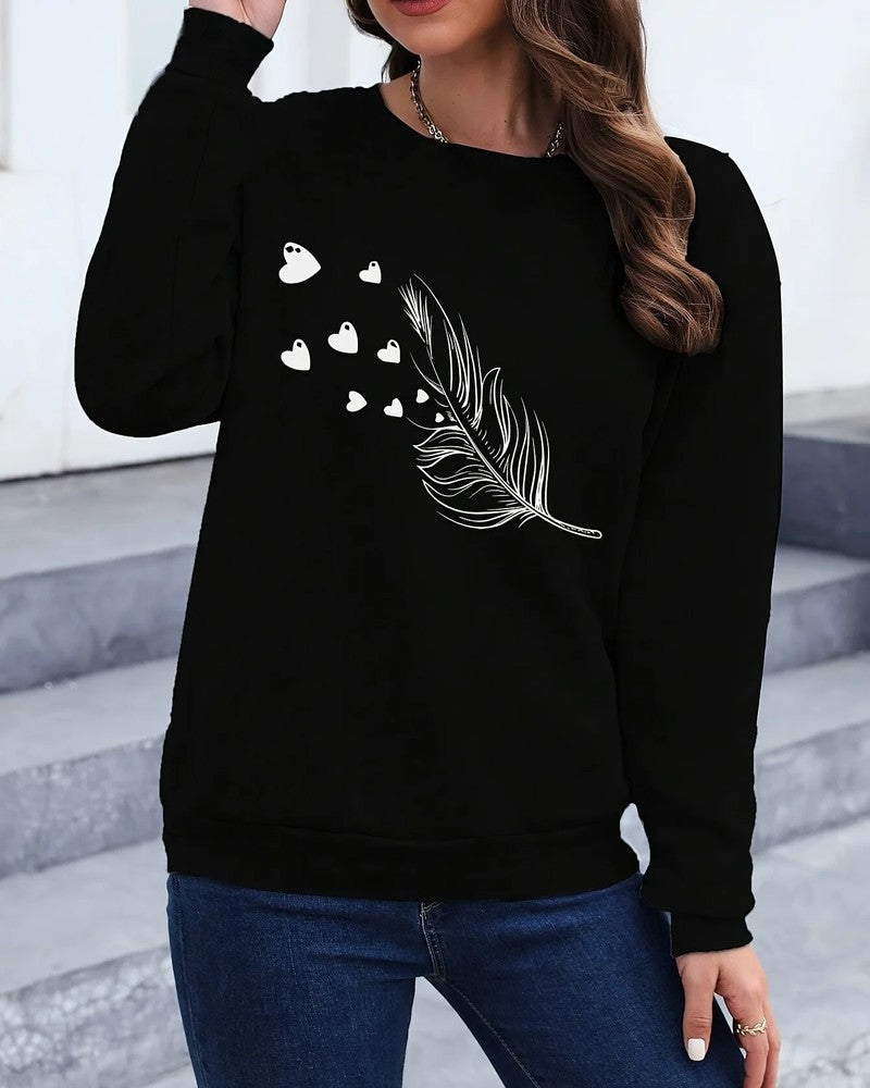 Maelis Relaxed Graphic Cotton Sweatshirt
