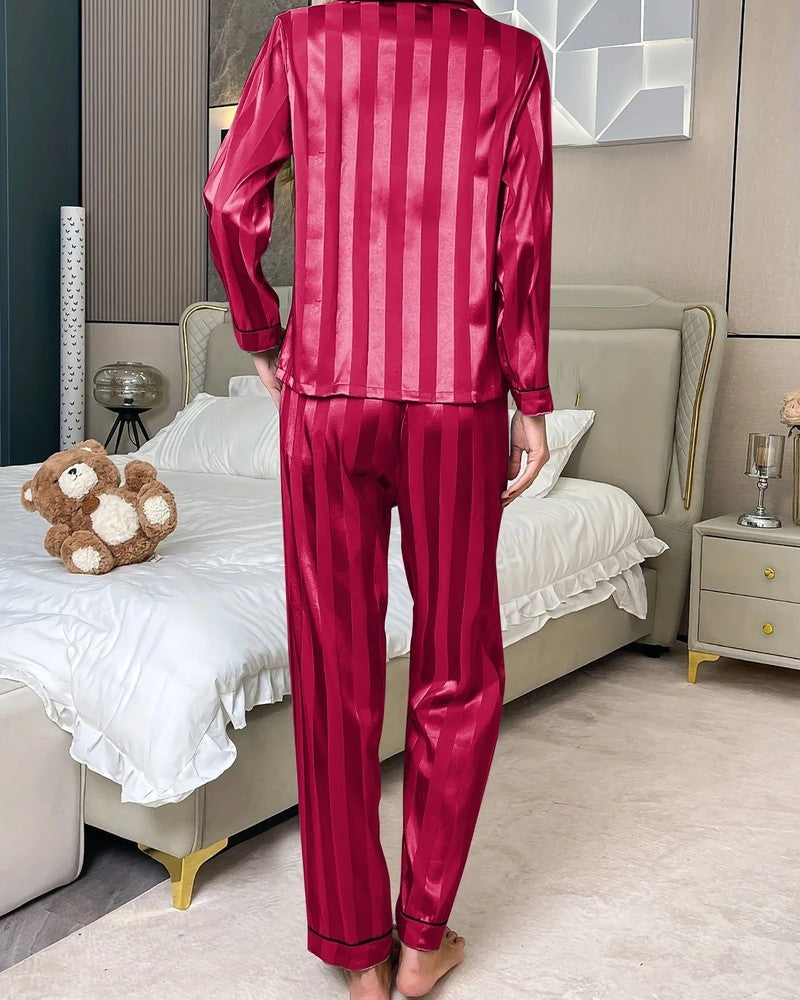 Marcelline Satin Relaxed Fit Pajama Set