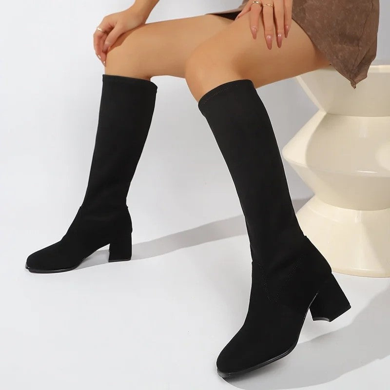 Marion Block Heel Knee-High Boots