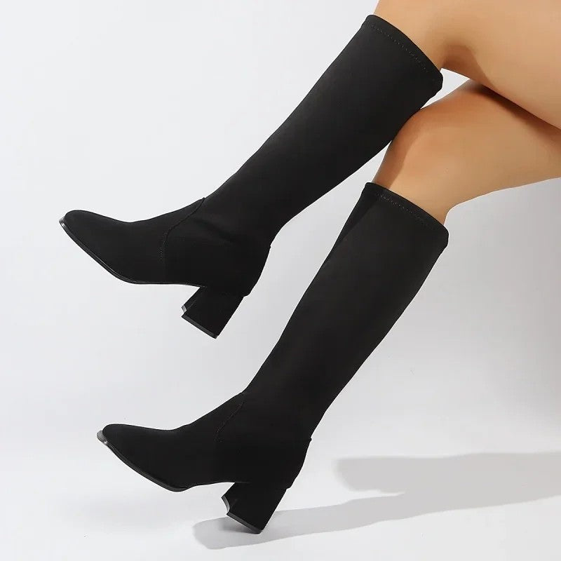 Marion Block Heel Knee-High Boots