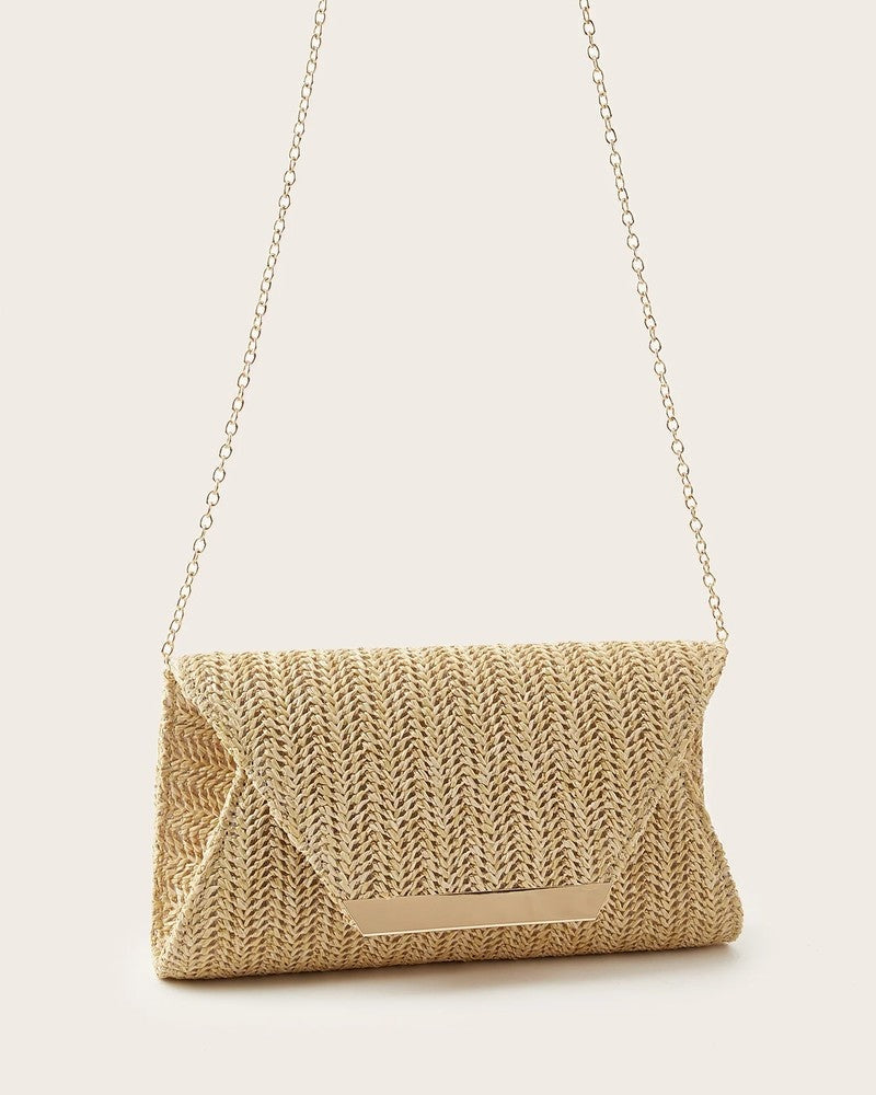 Maris Woven Envelope Evening Clutch