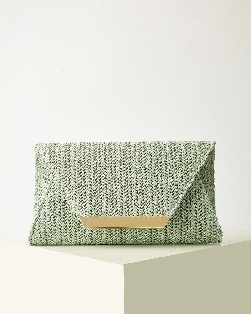 Maris Woven Envelope Evening Clutch
