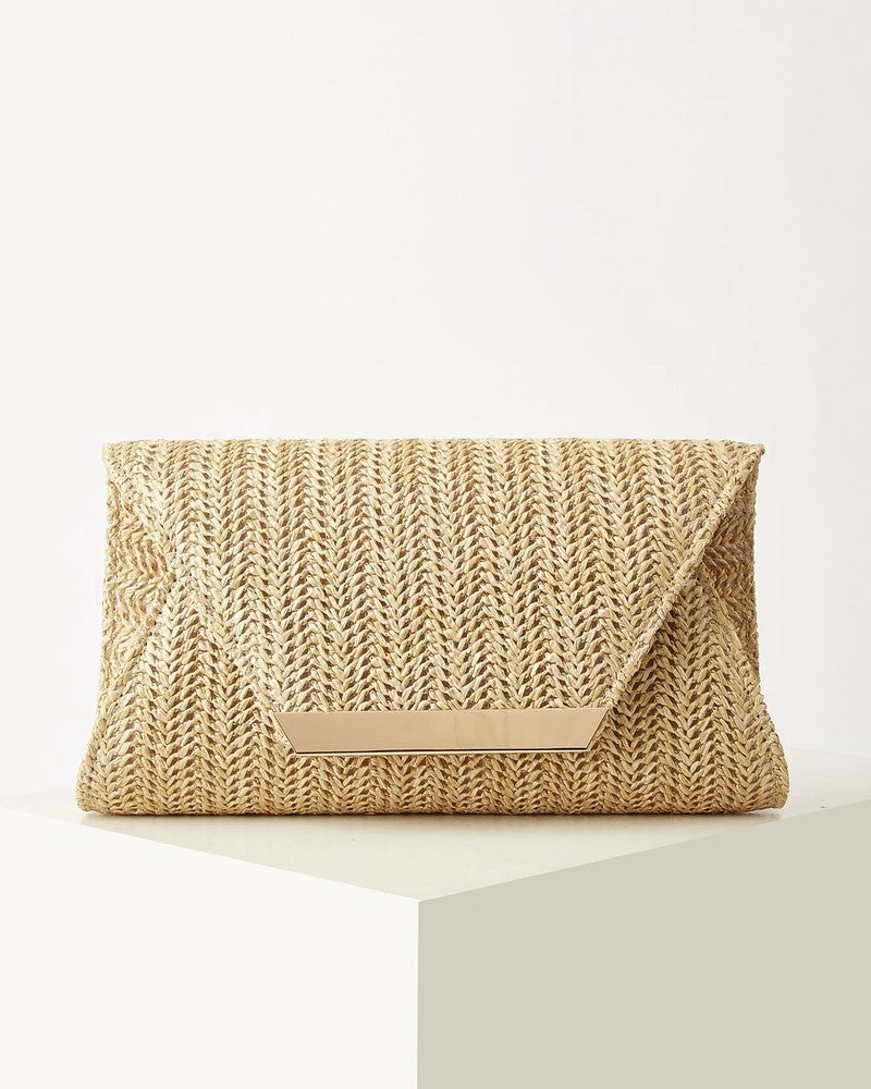 Maris Woven Envelope Evening Clutch