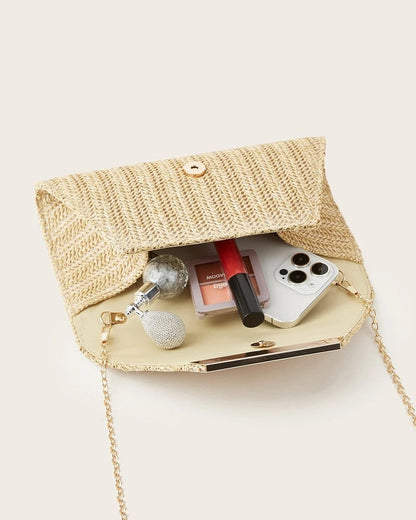 Maris Woven Envelope Evening Clutch